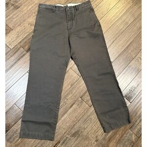 J.CREW Men's 100% Cotton Broken In Pants Size 32x30 Gray Regular Fit Pre Owned‎
